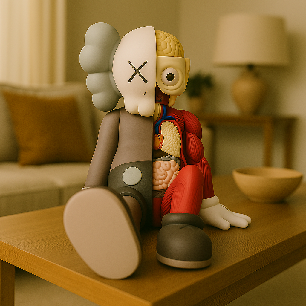 Kaws Sit Anatomy Brown