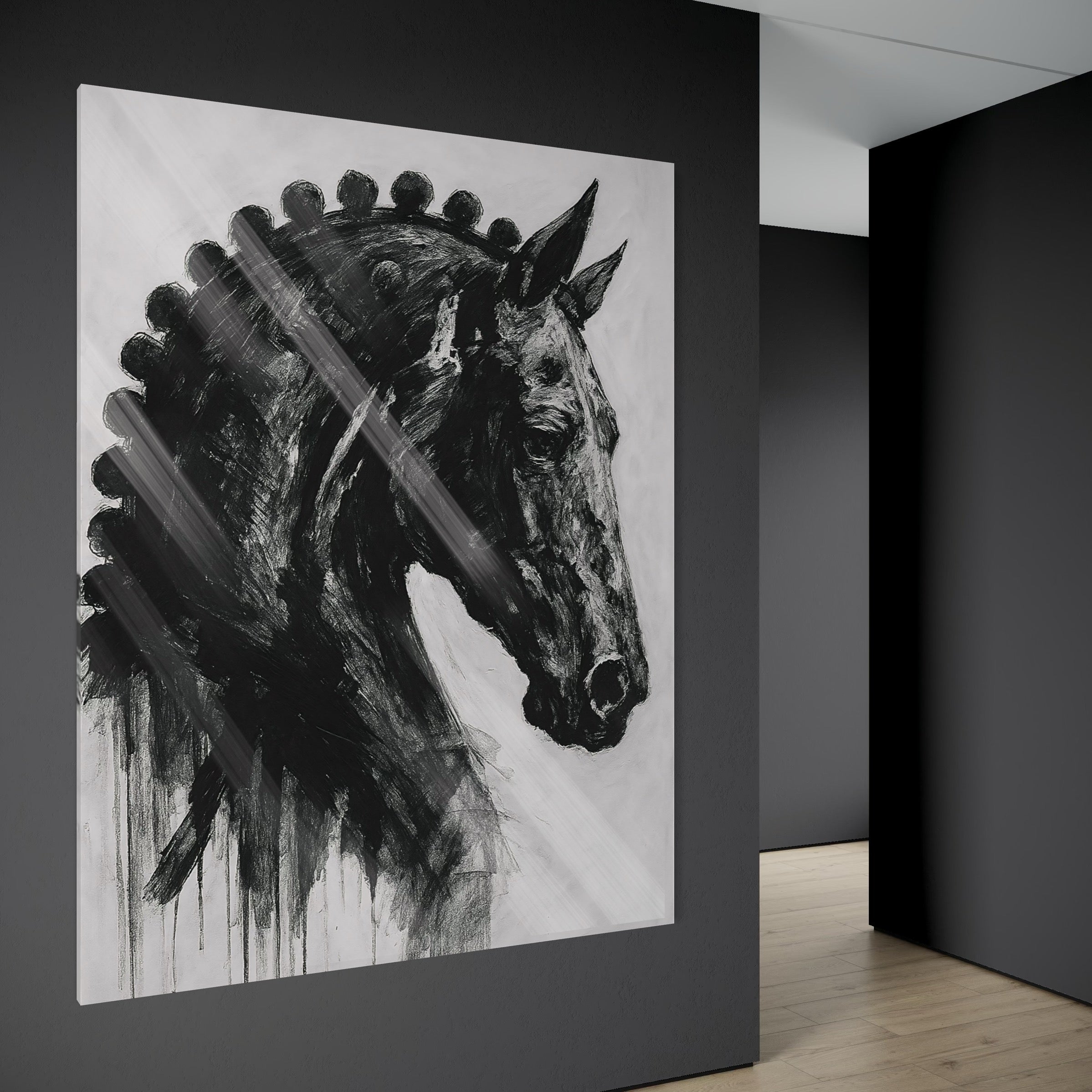 Black Horse Painting