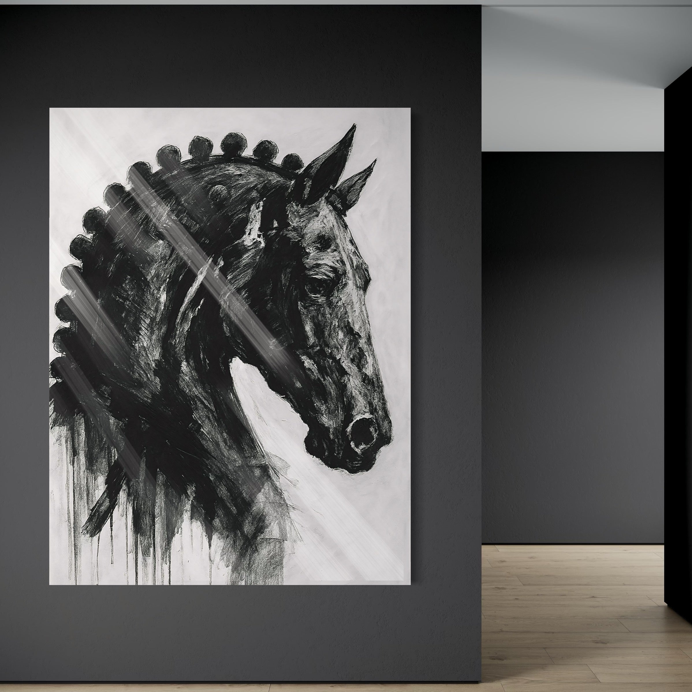 Black Horse Painting