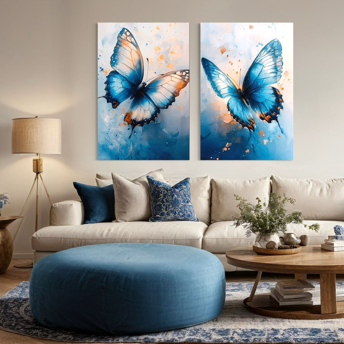 Set Blue Butterflys Duo