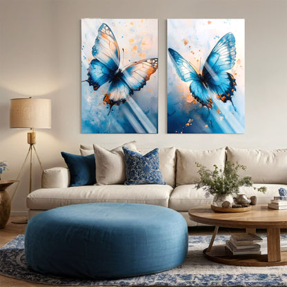 Set Blue Butterfly Duo