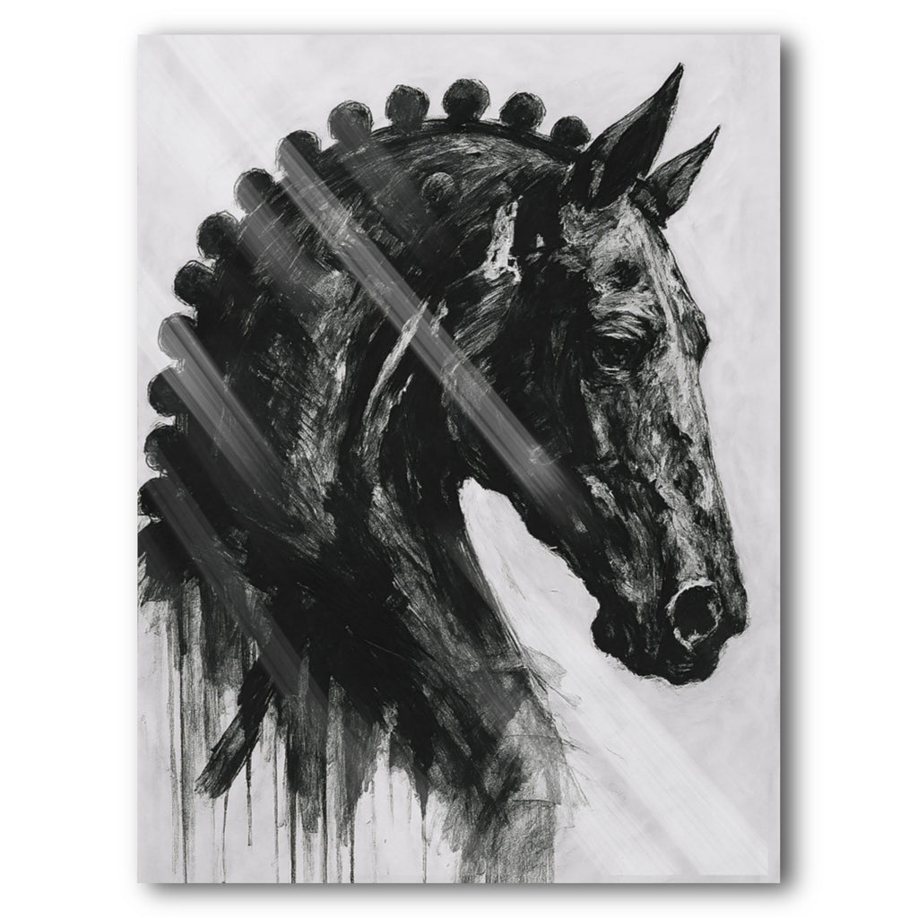 Black Horse Painting