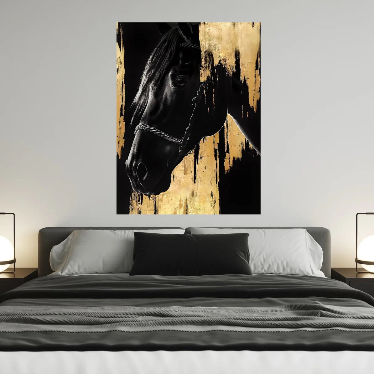 Black and Gold Horse