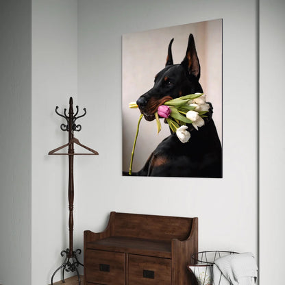 Doberman’s Tulips