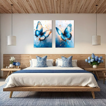 Set Blue Butterflys Duo