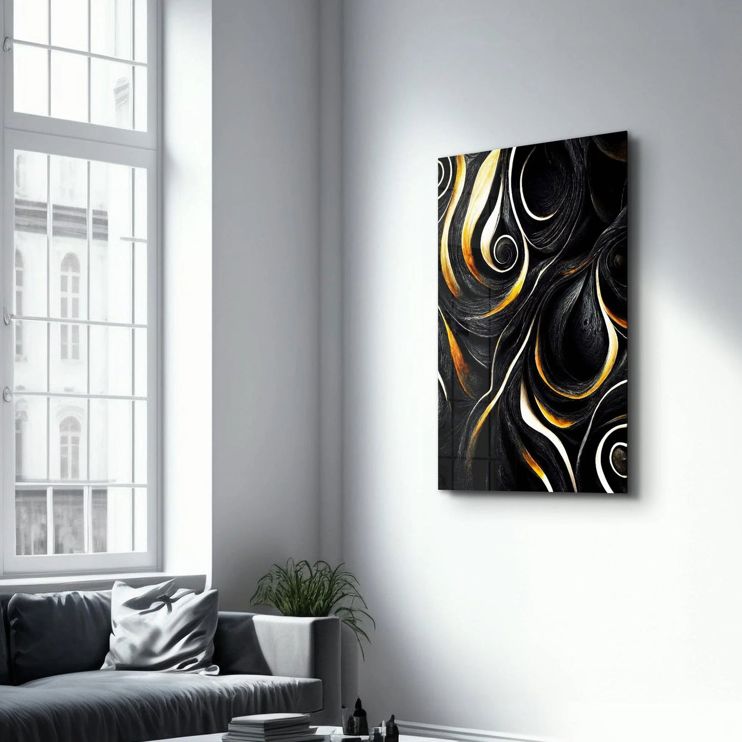 Black & Gold Swirls