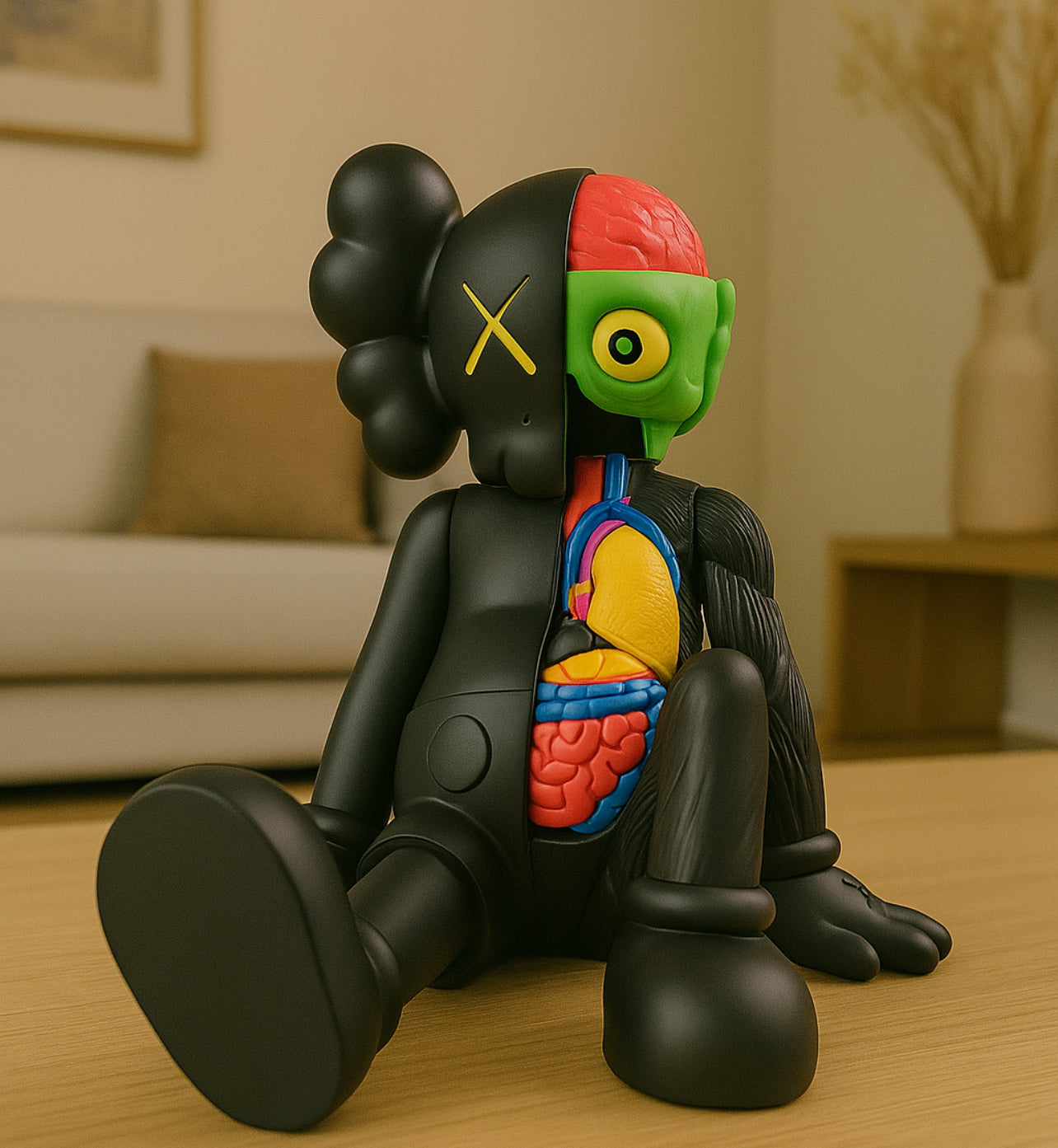 Kaws Sit Anatomy Black