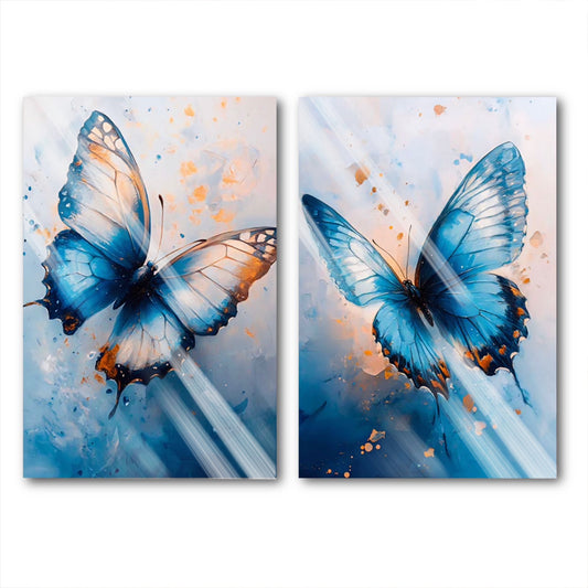 Set Blue Butterfly Duo