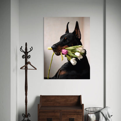 Doberman’s Tulips