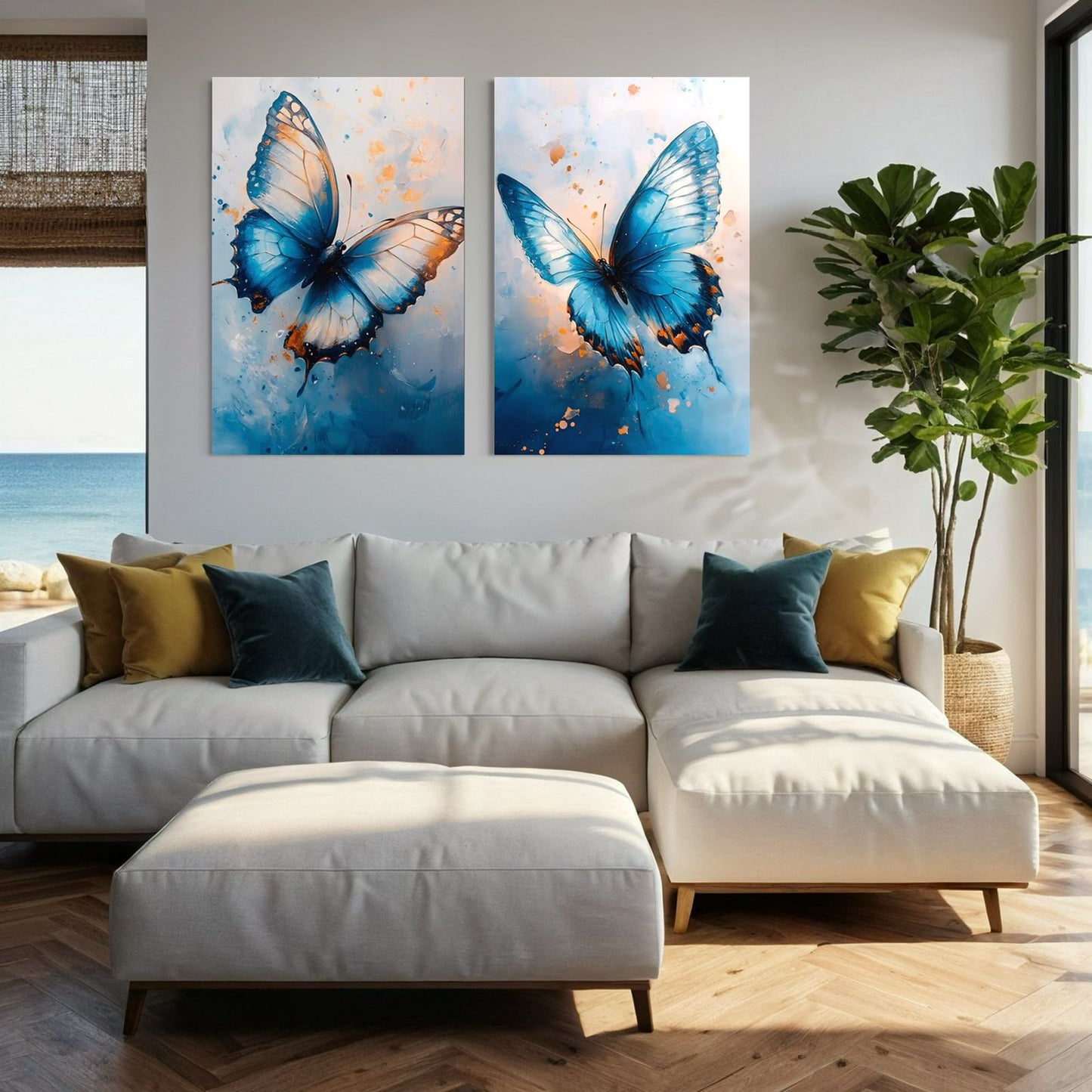 Set Blue Butterflys Duo