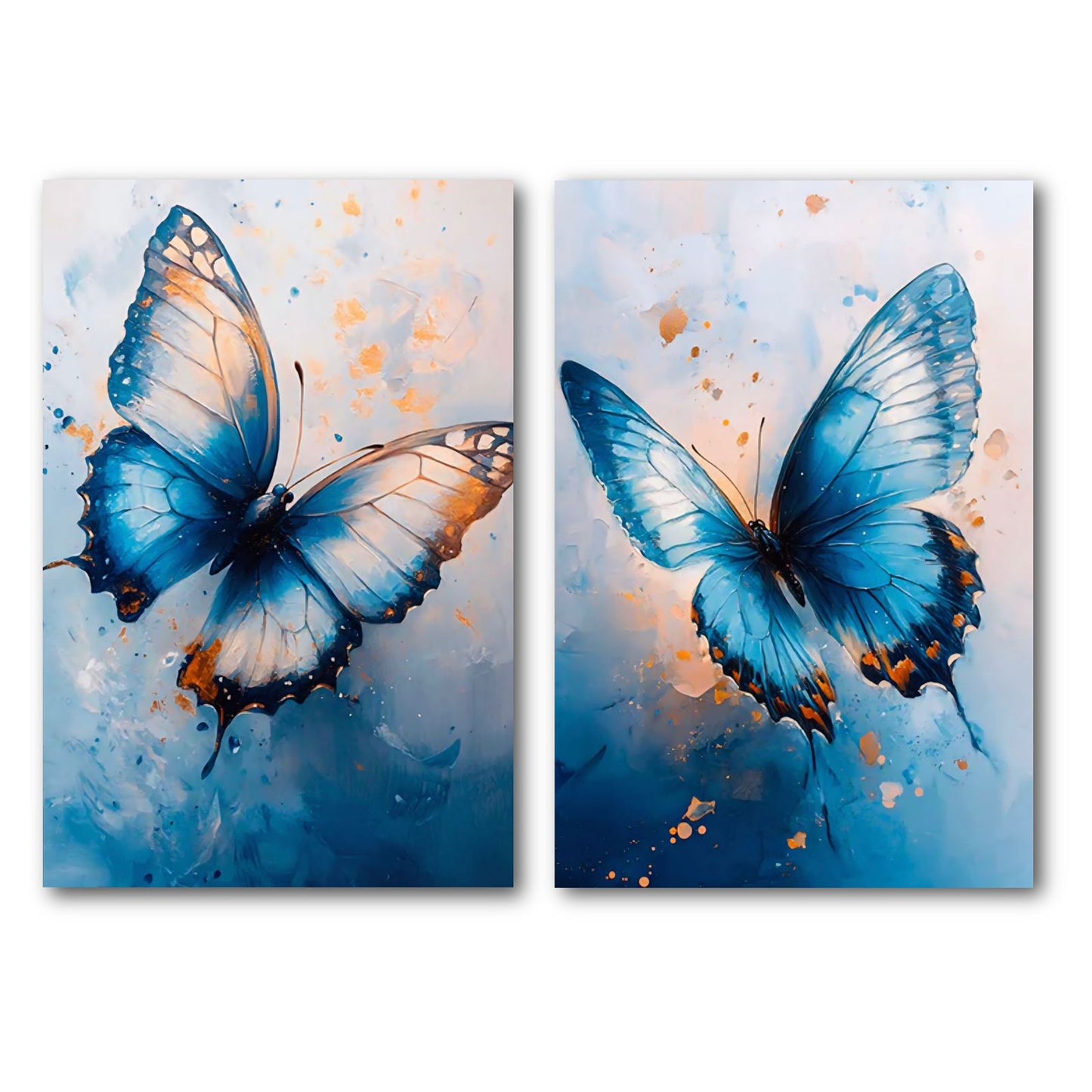 Set Blue Butterflys Duo