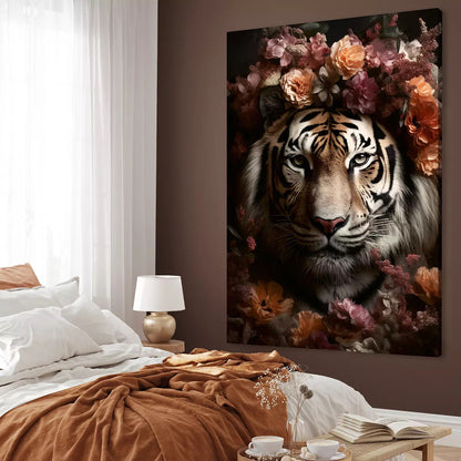 Tiger with Flowers