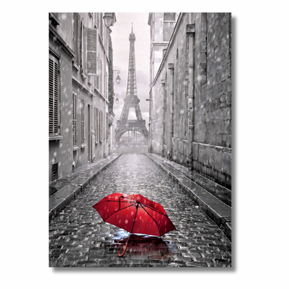 Red Umbrella in Paris