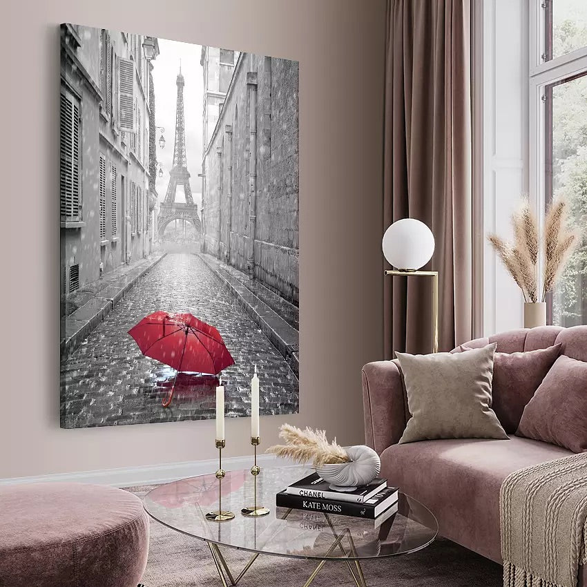 Red Umbrella in Paris