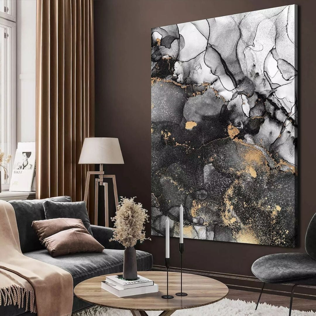 Black and Gold Abstract