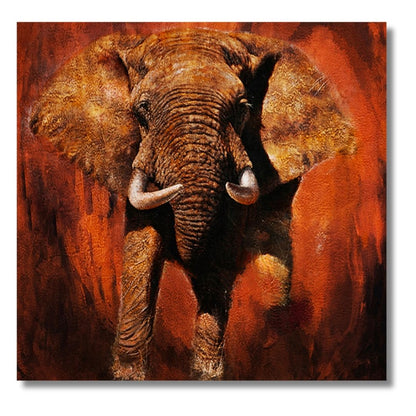 Elephant on Red